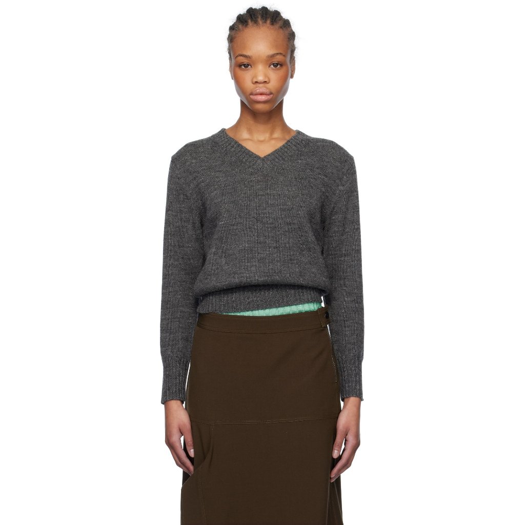Nwt Maryam Nassir Zadeh Annora Sweater 740 Flint Size Small